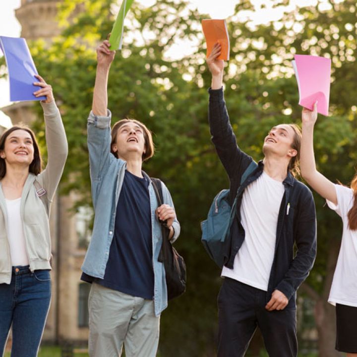 students enjoying their independence