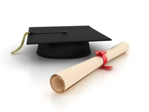 Diploma with cap