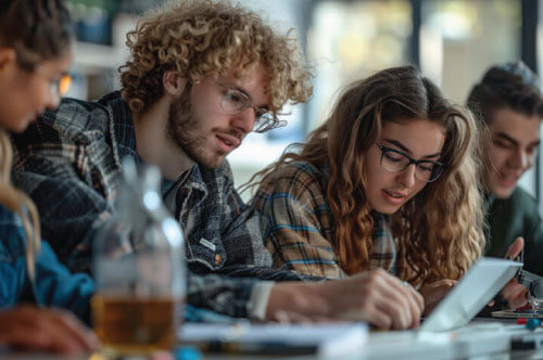 Students learning