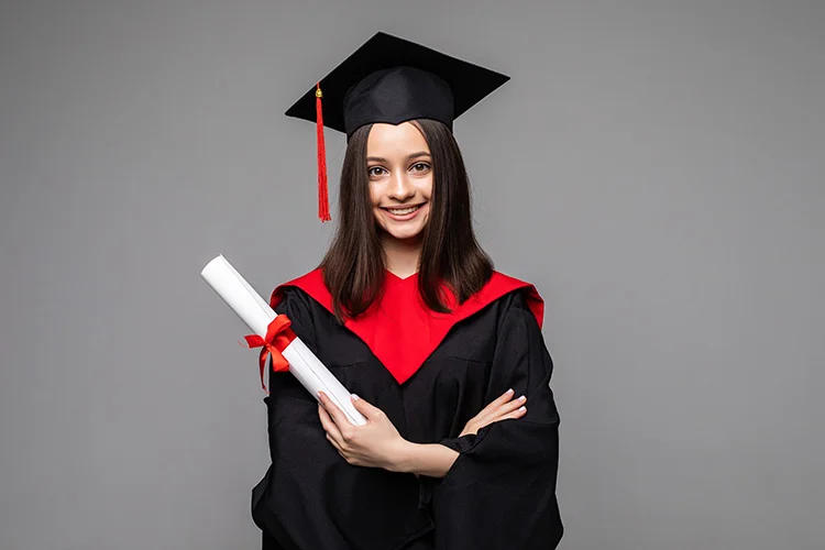 Credit Recovery - Young Female Graduate with Diploma