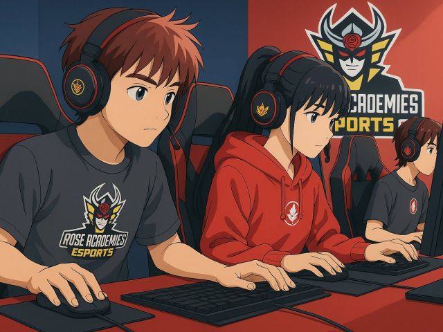 Rose Esports league anime style players
