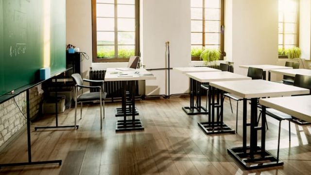 high school classroom