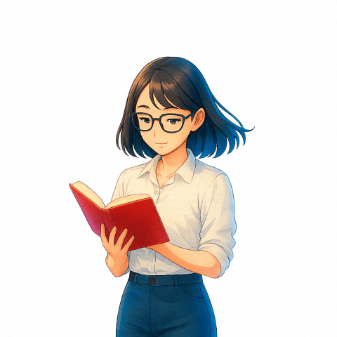 Student reading book