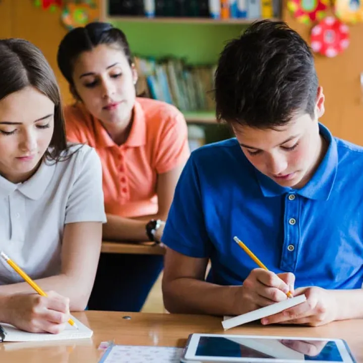 children learning in the class