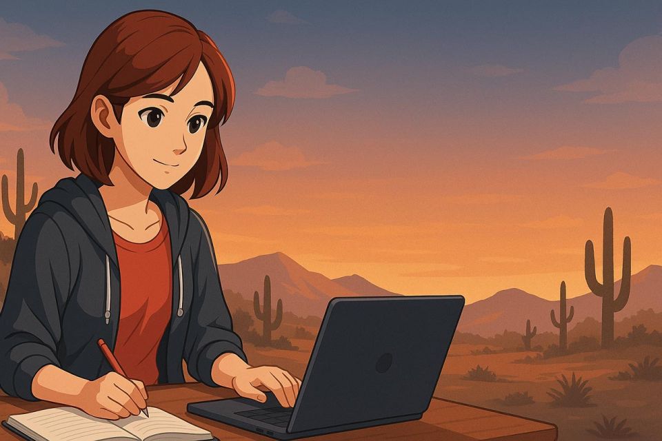 Rose Student on Laptop