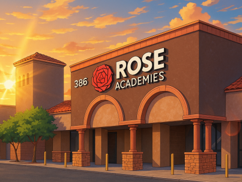 Rose Academies Exterior Building - Anime Image