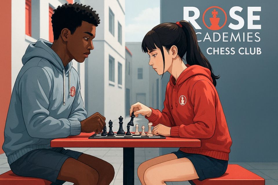 Students playing chess